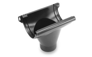 Водосточная система GALECO PVC 152/100мм, воронка желоба для трубы d130мм, ПВХ, цвет: графит – купить в Москве