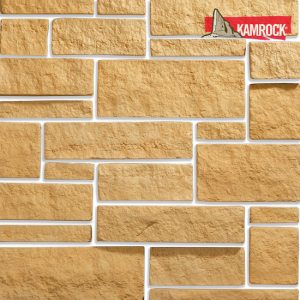 Искусственный камень плоский Kamrock Выветренный туф 03150 желтый – купить в Москве