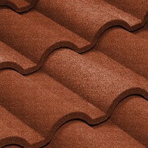 Композитная черепица гонт Metrotile Romana скарлет с посыпкой 1165х415 мм – купить в Москве
