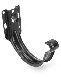 Водосточная система GALECO PVC 152/100(80)мм, металлический кронштейн короткий для желоба, 130мм, ПВХ цвет: графит – купить в Москве