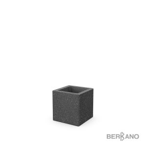 Кашпо Berkano Quarter 30 DB, тип дна: двойное, размер: 30x30x30см, цвет: Black Granite, арт.220_048_24 – купить в Москве