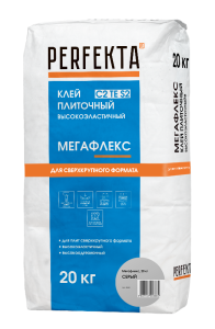 Клей для укладки крупноформатных плит высокоэластичный Perfekta Мегафлекс C2 TE S2 серый 20 кг – купить в Москве