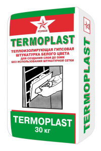 Штукатурка гипсовая Русеан Termoplast, цвет: белый (мешок 30кг) – купить в Москве