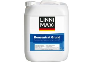 Грунтовка-концентрат водно-дисперсионная LINNIMAX Konzentrat Grund (1:4) прозрачная 10 л – купить в Москве