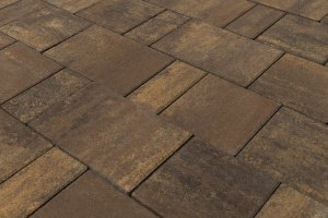 Тротуарная плитка Braer Premium Старый город "Ландхаус" каштан частичный прокрас 80/160/240х160х60 мм – купить в Москве