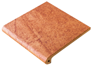 Клинкерная плитка Gres de Aragon Jasper цвет: Peldano 24-33 Marron, поверхность: матовая размер: 330х330х18мм, ступень фронтальная 30186 – купить в Москве
