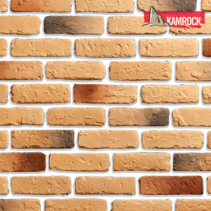 Искусственный камень угловой Kamrock Античный кирпич 33182 желтый – купить в Москве