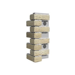Фасадная термопанель угловая White Hills Сити Брик 230/350х645х72 мм Y375-15/60-1 бежевый – купить в Москве