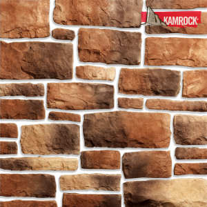 Искусственный камень плоский Kamrock Грубый скол 04070 коричневый – купить в Москве