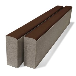 Бордюрный камень садовый Braer Standart БР100.20.8, коричневый, частичный прокрас 1000х80х200 мм – купить в Москве