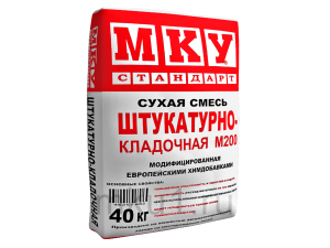 Сухая смесь МКУ М-200 Штукатурно-кладочная (П3), цвет: серый (мешок 40кг) – купить в Москве