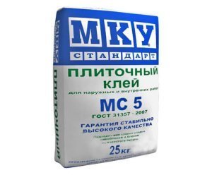 Клей для плитки МКУ Стандарт МС5, цвет: серый (мешок 25кг) – купить в Москве