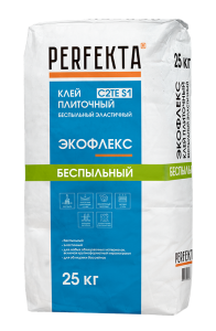Клей плиточный беспыльный эластичный Perfekta Экофлекс C2TE S1 (мешок 25кг) – купить в Москве