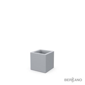 Кашпо Berkano Quarter 25 DB, тип дна: двойное, размер: 25x25x25см, цвет: Concrete Gray, арт.220_047_21 – купить в Москве