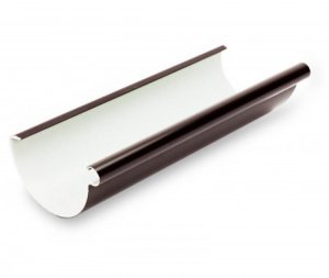 Водосточная система GLC PVC 152/100мм, желоб водосточный d152мм, ПВХ, длина: 3м, цвет: RAL8019-темно-коричневый – купить в Москве