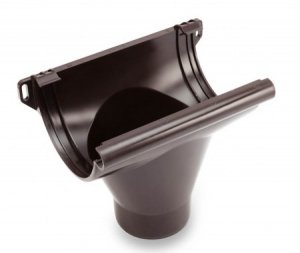 Водосточная система GLC PVC 152/100мм, воронка желоба, ПВХ, цвет: RAL8019-темно-коричневый – купить в Москве