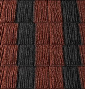 Композитная черепица гонт Metrotile iShake красно-черный с посыпкой 1340х430 мм – купить в Москве