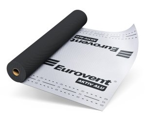 Пароизоляционная мембрана Eurovent Aktiv Alu W 80 г/м2 50х1,5 м алюминиевый/белый – купить в Москве