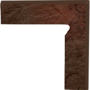 Клинкерная плитка Paradyz Semir цвет: Brown, поверхность: Гладкая размер:  81х300х11мм цоколь правый – купить в Москве