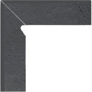 Клинкерная плитка Paradyz Semir цвет: Grafit, поверхность: Гладкая размер:  81х300х11мм цоколь левый – купить в Москве