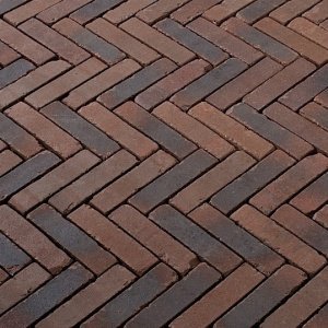 Брусчатка клинкерная Vandersanden Premium Joosten Kessel Vulcano Antika red-brown-black полный прокрас 204х50х67 мм – купить в Москве