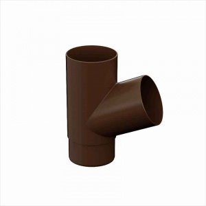 Водосточная система GALECO PVC 152/100мм, тройник 67гр. d100мм, ПВХ, цвет: шоколадный – купить в Москве