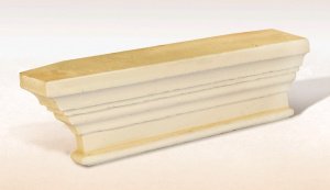 Декоративное изделие из бетона Eco Stone (Эко Стоун) цвет: 00, размер: 500х150х100мм, Карниз К-07 левый – купить в Москве