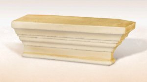 Декоративное изделие из бетона Eco Stone (Эко Стоун) цвет: 00, размер: 500х150х100мм, Карниз К-07 правый – купить в Москве
