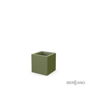 Кашпо Berkano Quarter 25 DB, тип дна: двойное, размер: 25x25x25см, цвет: Olive Green, арт.220_047_23 – купить в Москве