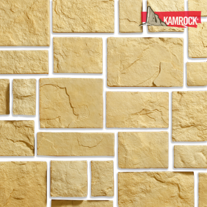 Искусственный камень плоский Kamrock Средневековая стена 03350 желтый – купить в Москве