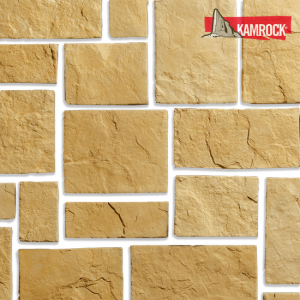 Искусственный камень плоский Kamrock Средневековая стена 03440 желтый – купить в Москве
