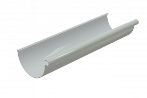 Водосточная система GLC PVC 152/100мм, желоб водосточный d152мм, ПВХ, длина: 3м, цвет: RAL9010-белый – купить в Москве