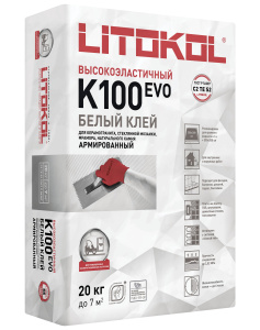 Клей цементный Литокол Hyperflex K100 белый 20кг – купить в Москве