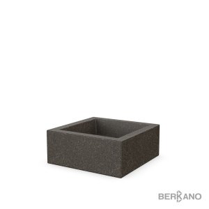 Кашпо Berkano Quarter 20 DB, тип дна: двойное, размер: 50x50x20см, цвет: Brown Granite, арт.220_046_26 – купить в Москве
