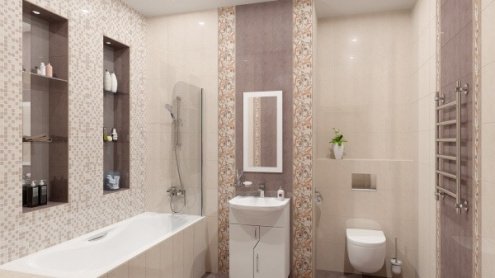 Керамическая плитка Kerama Marazzi Вилла Флоридиана бежевый глянцевая 300х200х6,9мм декор мозаичный MM8254 рис 2