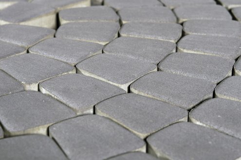 Тротуарная плитка Braer Standart Классико круговая грифельный частичный прокрас 110/73х115х60 мм рис 1