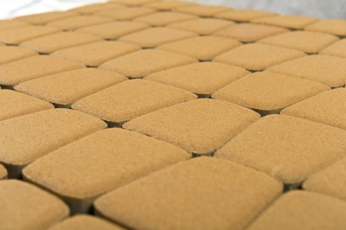 Тротуарная плитка Braer Standart Классико круговая медовый частичный прокрас 110/73х115х60 мм рис 1