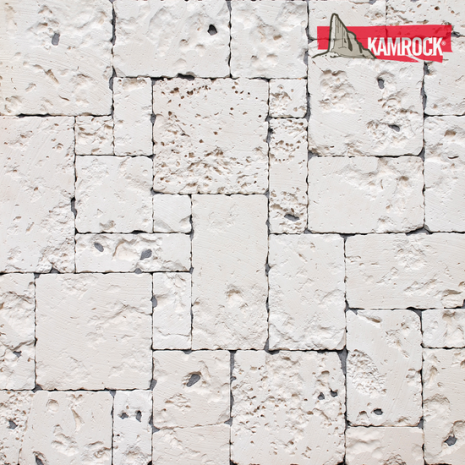 Искусственный камень плоский Kamrock Гротовый туф 42020 белый рис 1
