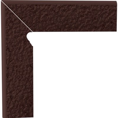 Клинкерная плитка Paradyz Natural цвет: Brown Duro, поверхность: Структурная размер:  81х300х11мм цоколь левый рис 1