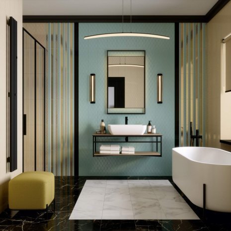Керамическая плитка Kerama Marazzi Спига голубой матовая 400х150х9,3мм рядовая плитка 15140 рис 3