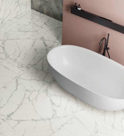 Керамогранит Italon Charme Deluxe Floor Project Invisible White Cer патинированная 1200х600х9 мм рядовая плитка 610015000496 рис 2