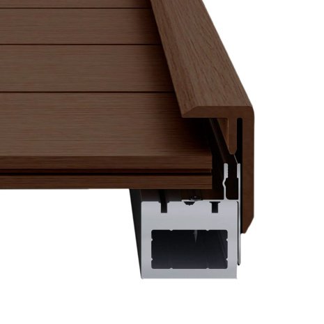 Композитный уголок F-профиль Legro 70х40х2500 мм Walnut рис 2