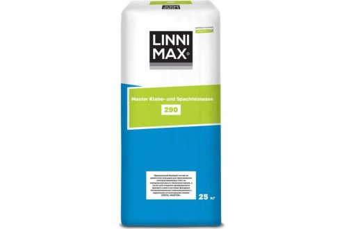 Состав клеевой и базовый штукатурный LINNIMAX 290 Master Klebe- und Spachtelmasse 25 кг рис 1