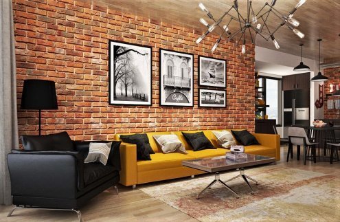 Искусственный камень плоский Leonardo Stone Лион 485 красный рис 2