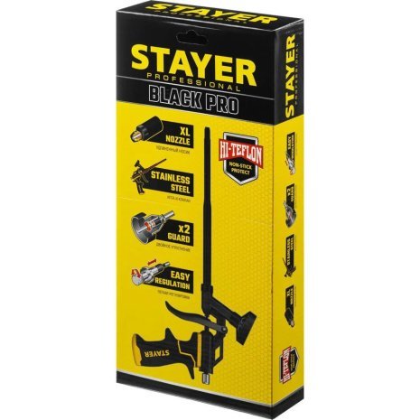 Пистолет для монтажной пены STAYER BLACK PRO с полным тефлоновым покрытием, арт.06862_z02 рис 2