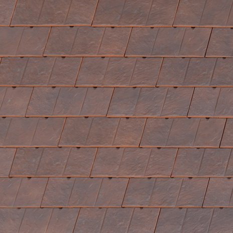 Керамическая черепица рядовая La Escandella Visum 3 rustic red klinker  ангоб 471х280 мм рис 1