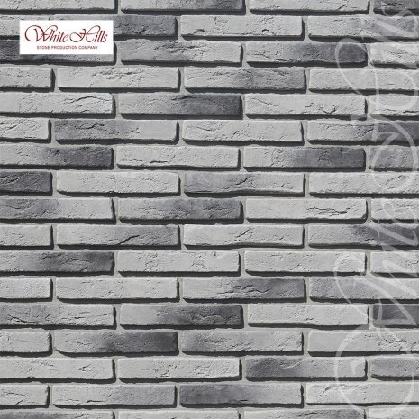 Искусственный камень плоский White Hills Остия Брик 382-80 серый рис 1