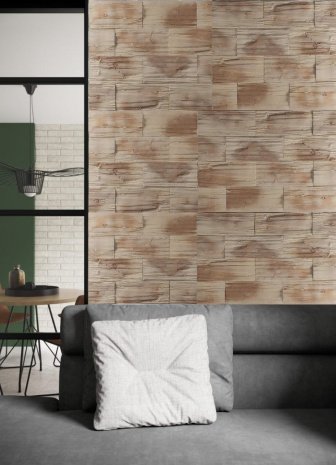 Искусственный камень плоский Eco Stone Кедр 01-02 бежевый рис 2