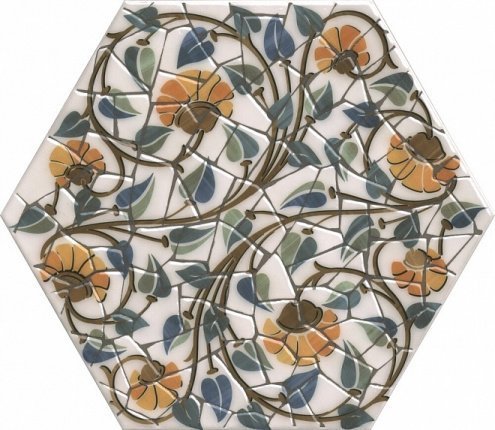 Керамогранит Kerama Marazzi  Парк Гуэля цвет: орнамент, поверхность: Лаппатированная размер: 334х290х8мм, декор HGD/A386/SG2700L рис 1