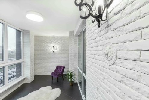 Искусственный камень плоский Leonardo Stone Анкона 100/высота 9,5см белый рис 3